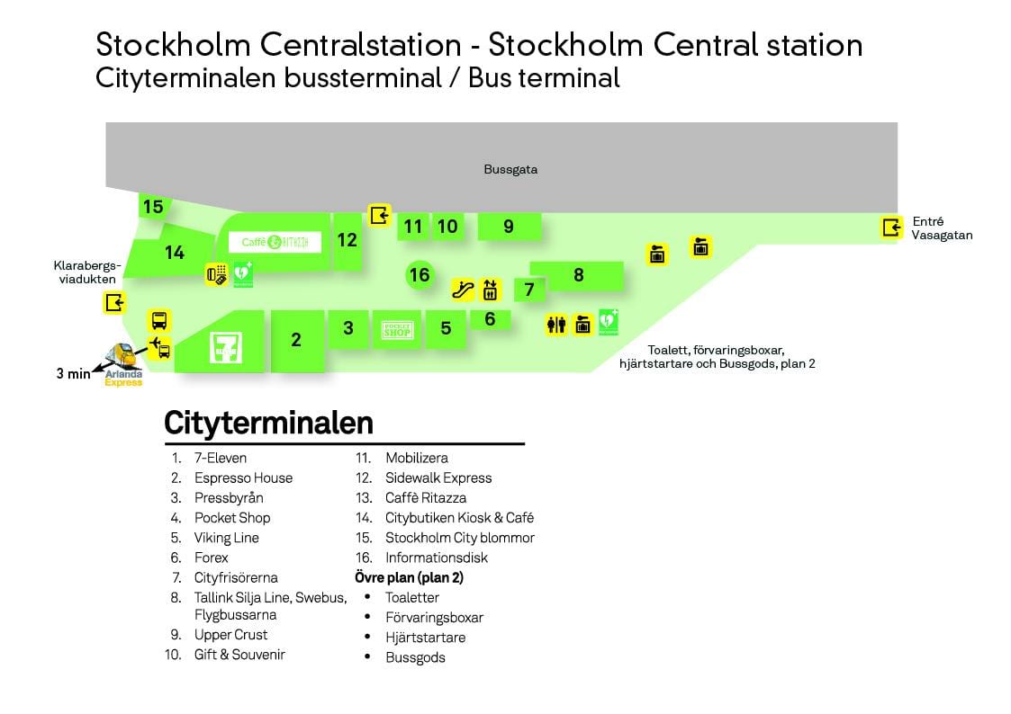 arlanda express mapa trasy