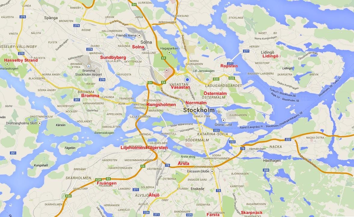 mapa Stockholm bromma