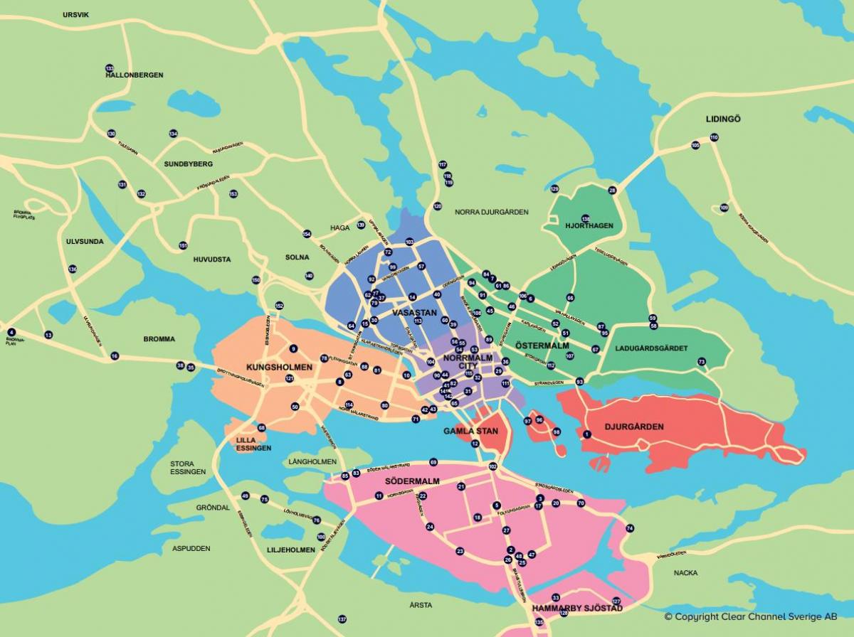 mapa city bike mapa Stockholmu