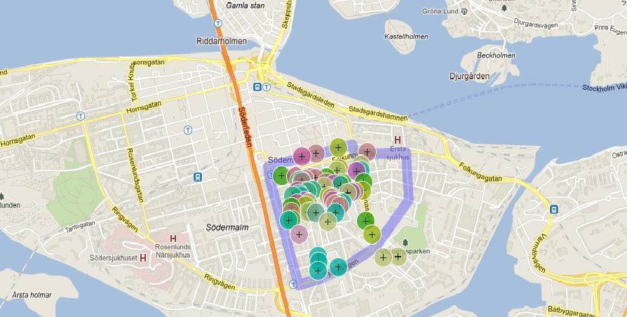 mapa sofo Stockholm
