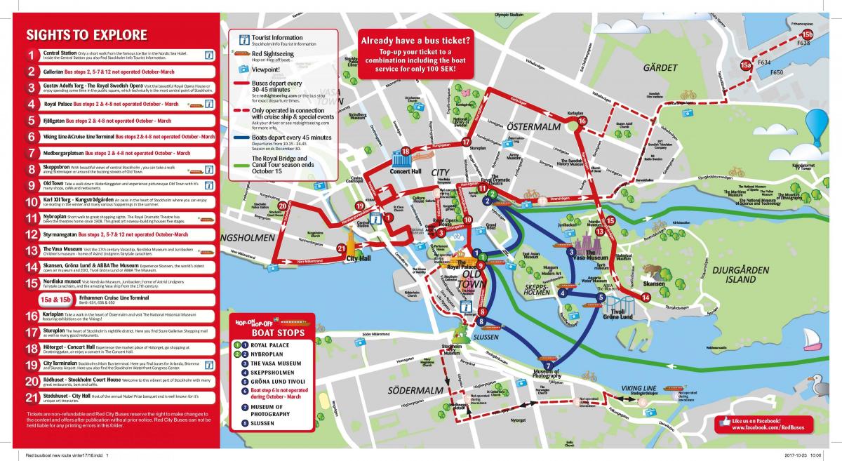 autobusové linky Stockholm mapě