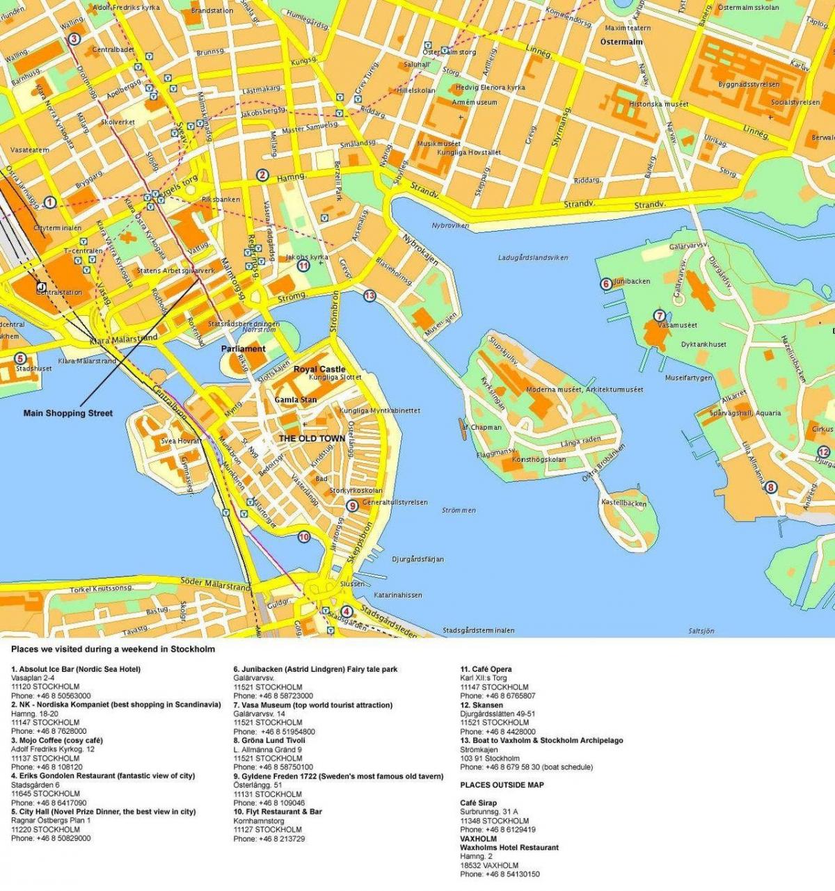 mapa Stockholmu cruise terminal