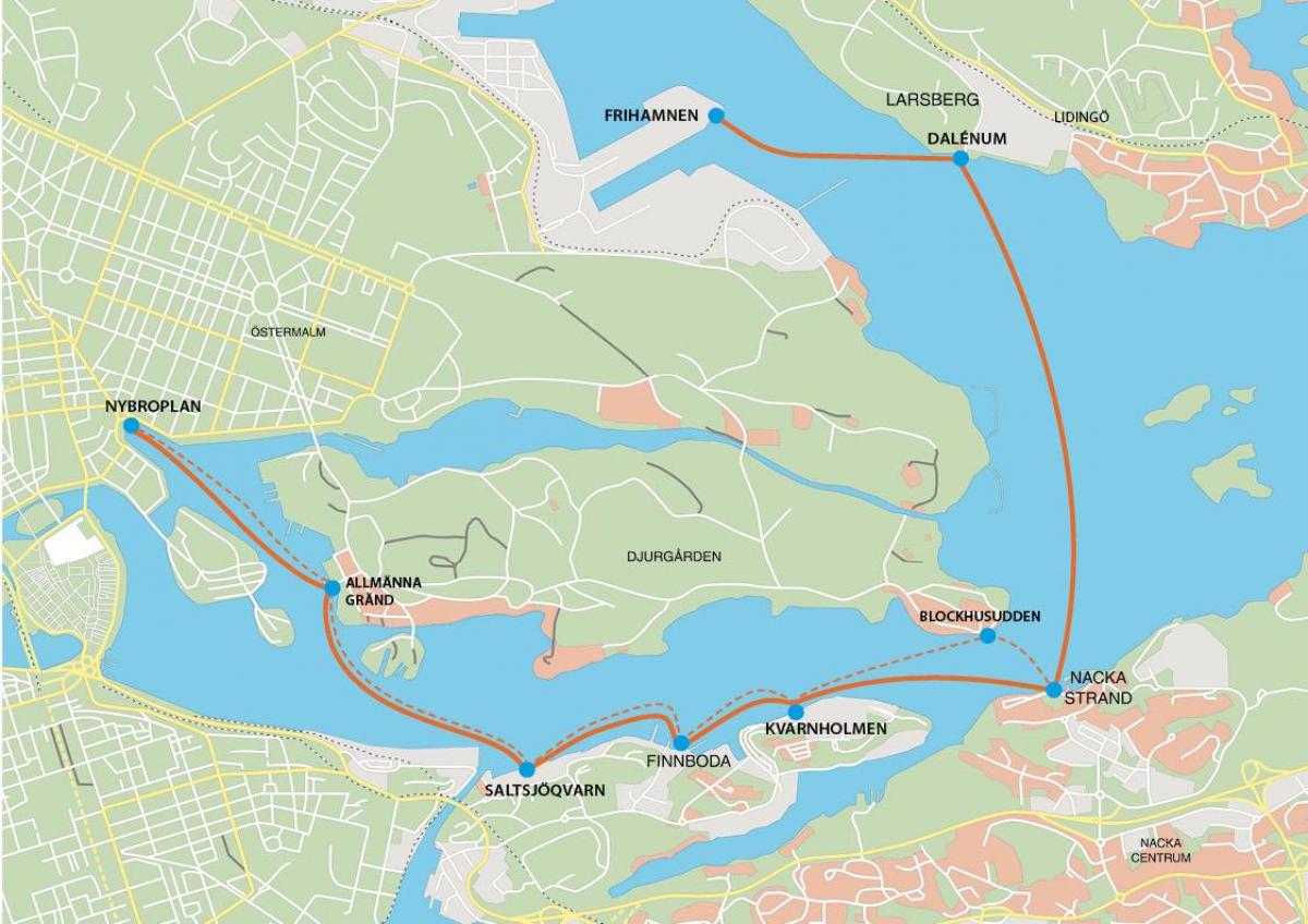 mapa Stockholm frihamnen