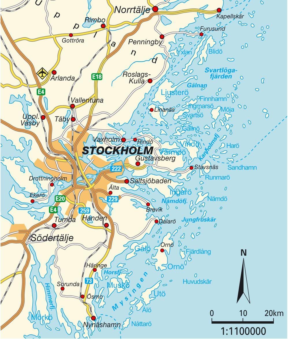 Stockholm na mapě