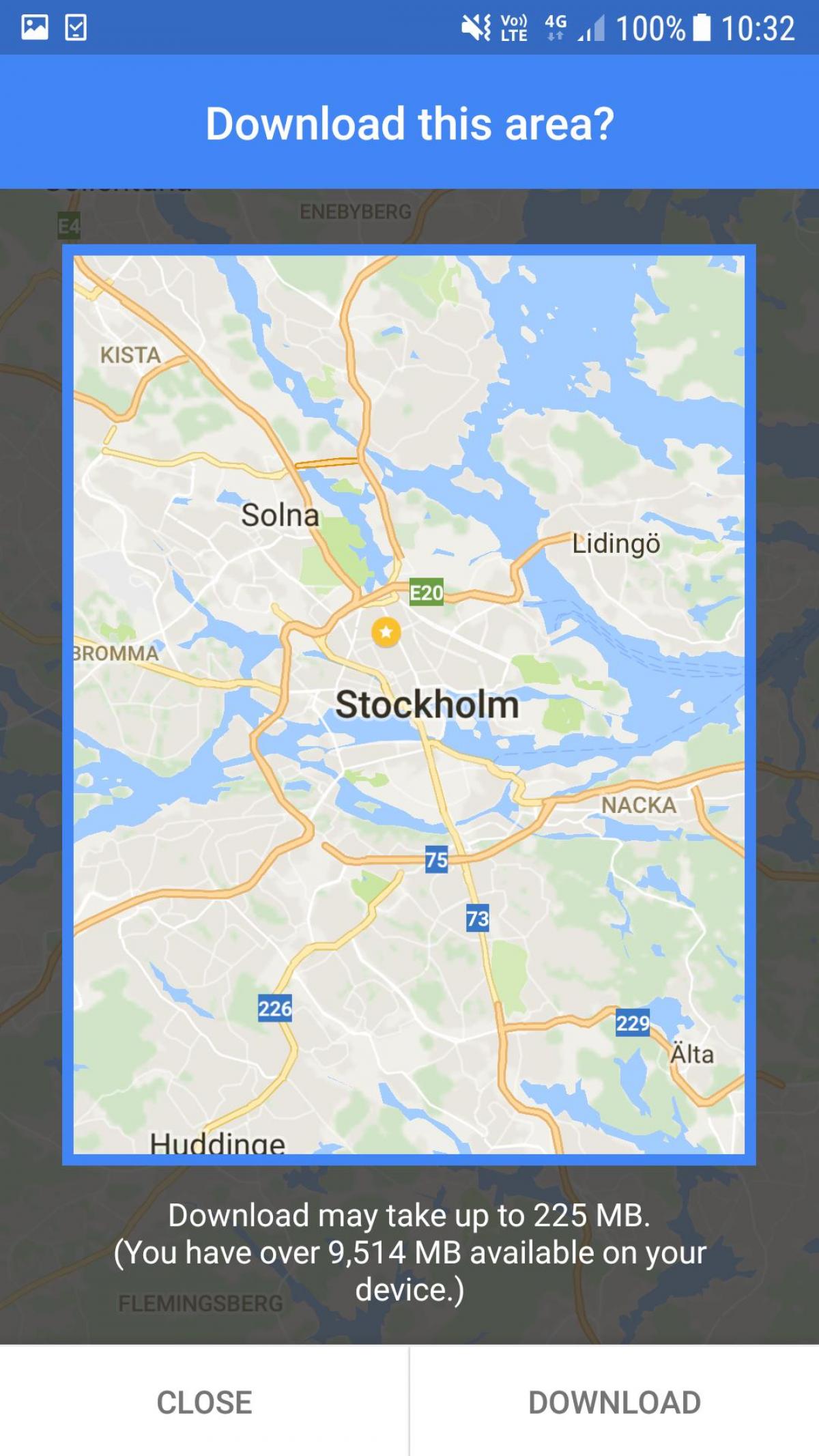 offline mapa Stockholmu