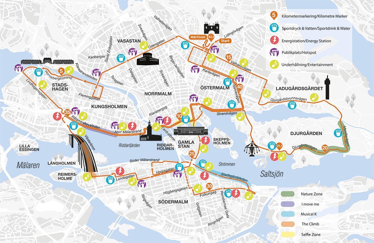 mapa Stockholm marathon