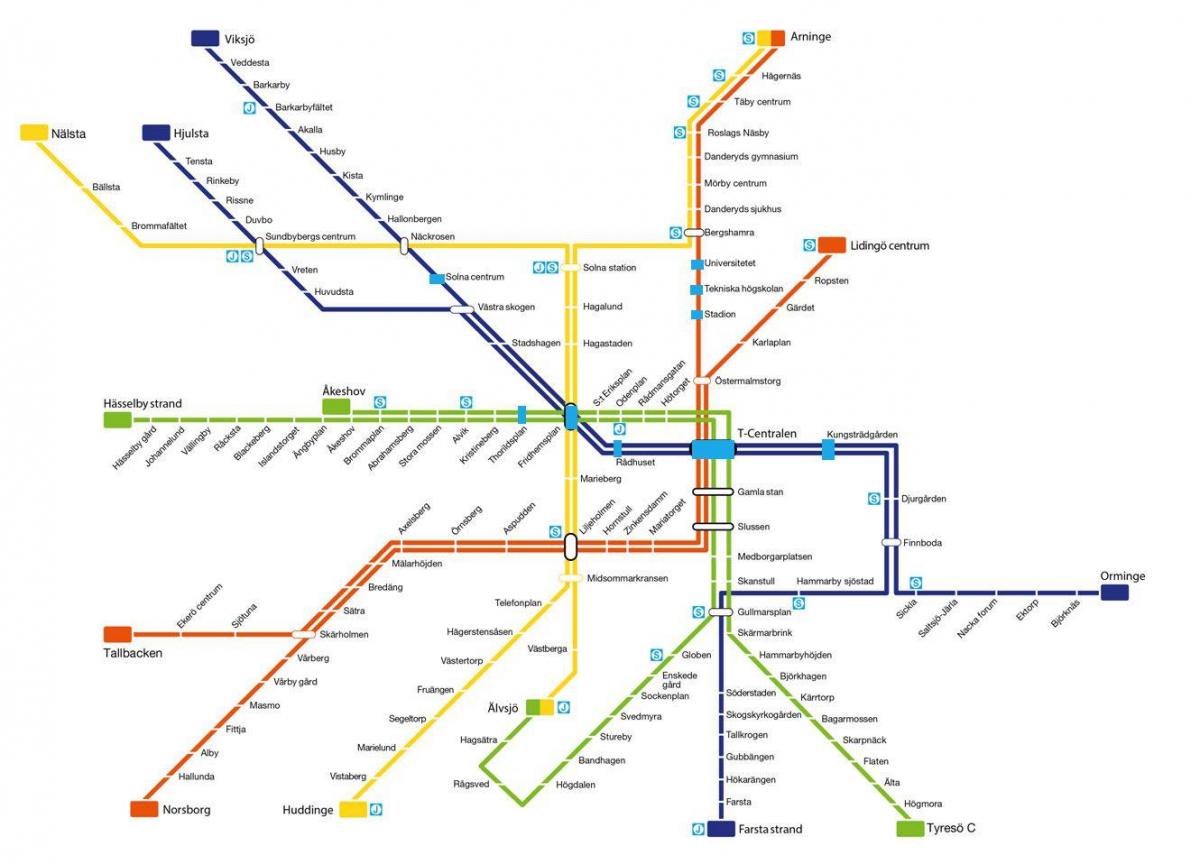 mapa metra Stockholm umění