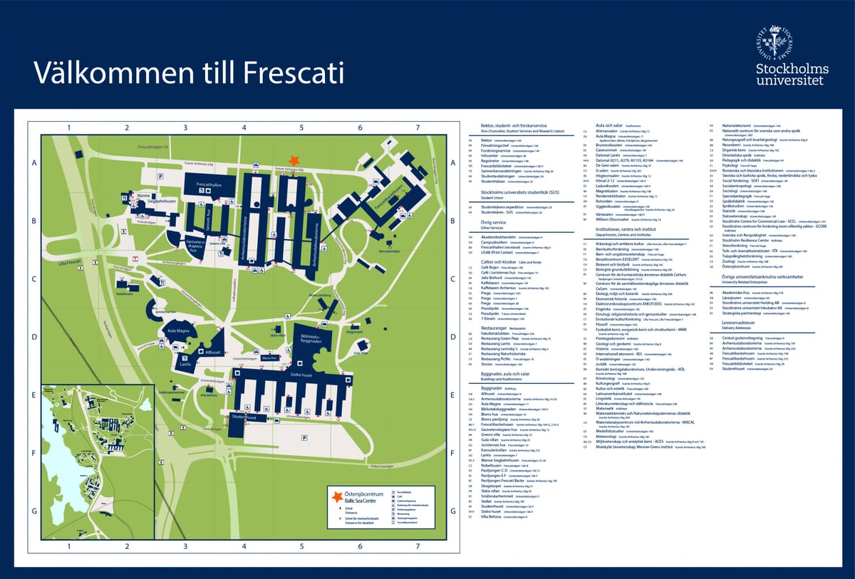 mapa Stockholm university