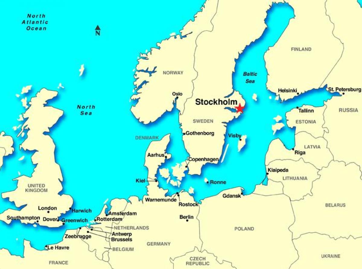 Stockholm mapa evropy