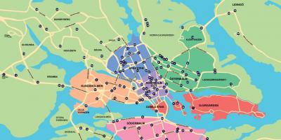 Mapa city bike mapa Stockholmu