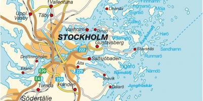 Stockholm Švédsko mapa města