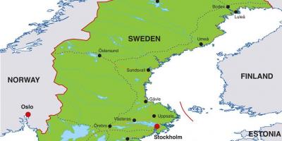 Hlavní město Švédska mapě