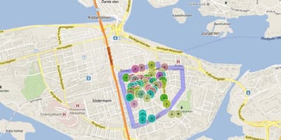 Mapa sofo Stockholm