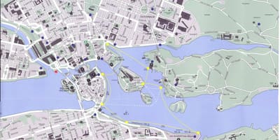 Mapa Stockholmu centrum
