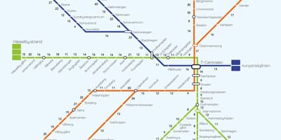 Mapa Stockholmu chůze