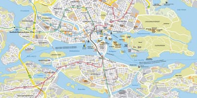 Mapa města Stockholm