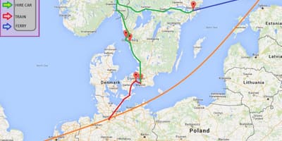 Plavební mapa Stockholmu
