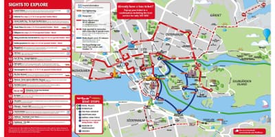 Stockholm red bus mapa