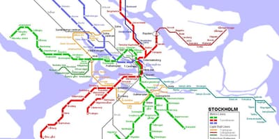 Mapa metro ve Stockholmu