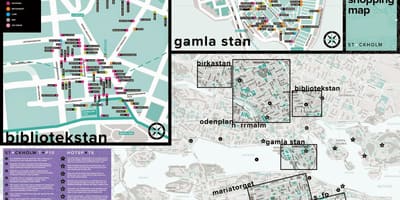 Mapa Stockholmu nakupování