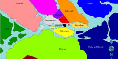 Mapa Stockholmu okresů