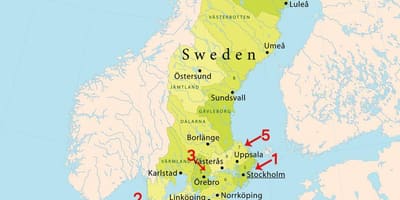 Mapa Stockholmu pláže
