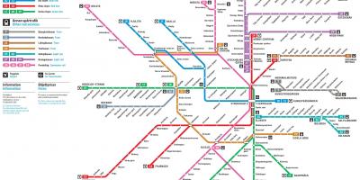 Mapa Metro ve Stockholmu