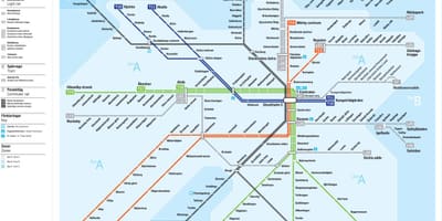 Mapa Stockholmu tranzitu