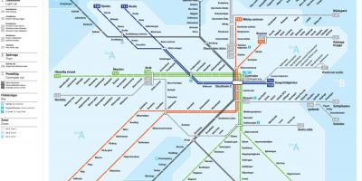 Mapa Stockholmu tranzitu