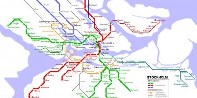 Tube mapa Stockholmu
