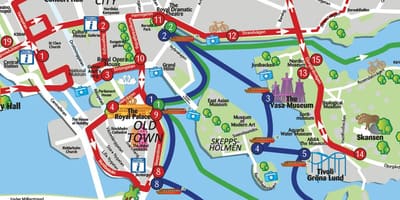 Stockholm body zájmu v mapě
