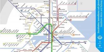 Veřejné dopravy mapy Stockholmu