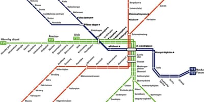 T centrální Stockholm mapě