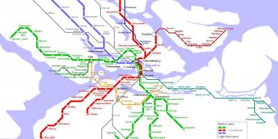 Mapa metra Stockholm Švédsko